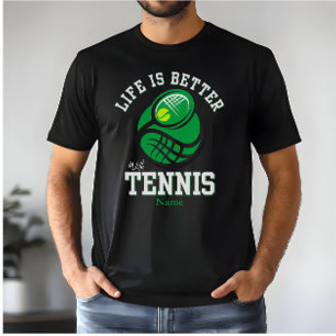 Mit Tennis ist das Leben besser   Individuelle Nam T-Shirt