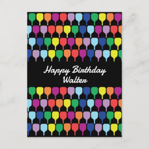 Mit Text Farbige Paddelpaddel 💚 ❤️ 💛 💙 Postkarte