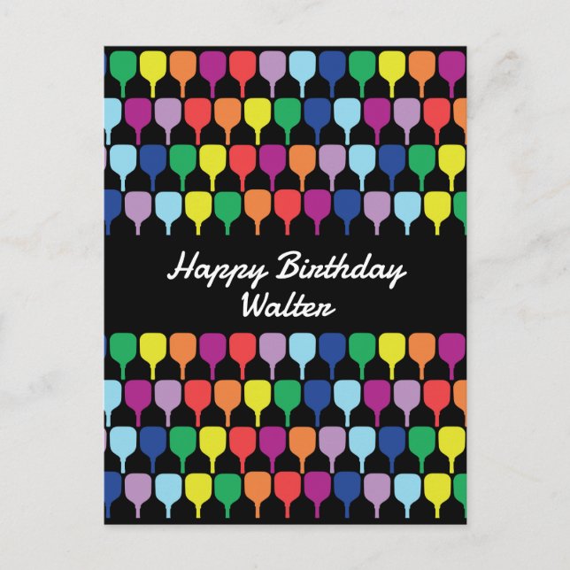 Mit Text Farbige Paddelpaddel 💚 ❤️ 💛 💙 Postkarte (Vorderseite)