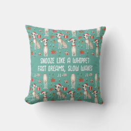 Mit Text Whippet Yuletide Kissen