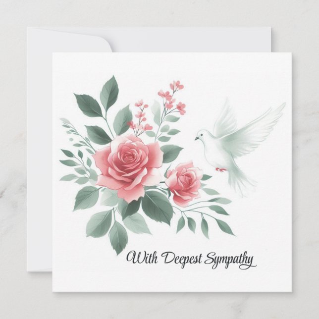 Mit tiefem Beileid Feiertagskarte (Vorderseite)