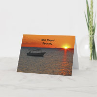 Mit tiefstem Beileid, Fischerboot bei Sonnenunterg