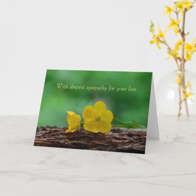 Mit tiefstem Beileid - Gelbe Blume Karte (Gelbe Blume)