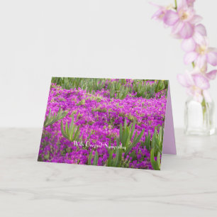 Mit tiefstem Beileid, Ice Pflanze Purple Blumen Karte
