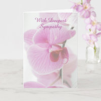 Mit tiefstem Beileid - Schöne rosa Orchidee