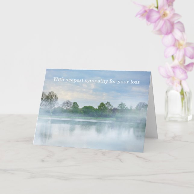 Mit tiefstem Beileid - See mit Nebel Karte (Orchidee)