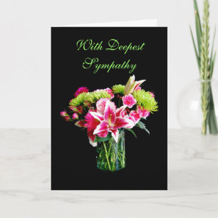 Mit tiefstem Beileid, Stargazer Lily Bouquet Karte