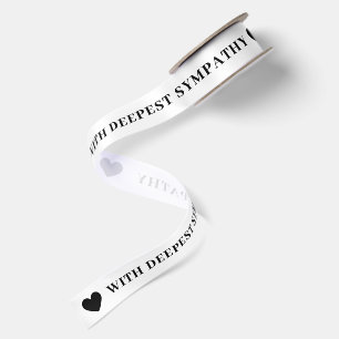Mit tiefstem Mitgefühl Weißes Band Satinband