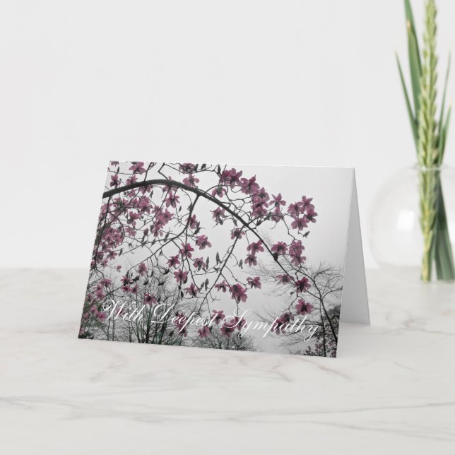 MIT TIEFSTER BEILEIDS-GRUSS-KARTE KARTE (Vorderseite)