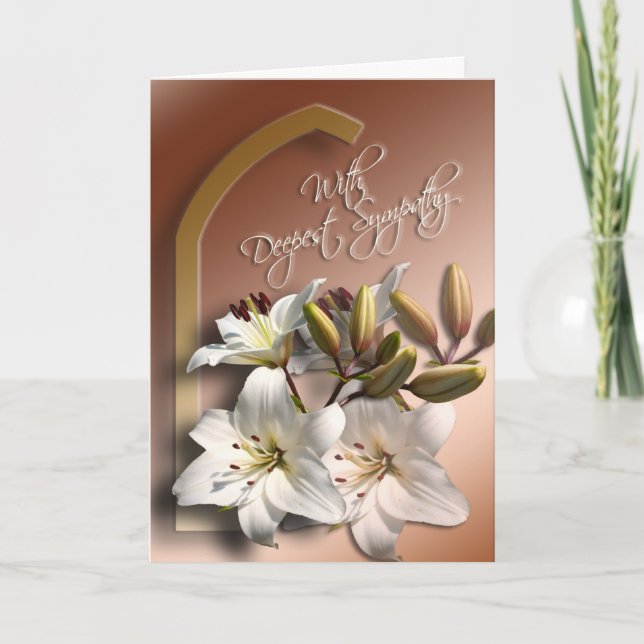 Mit tiefster Beileids-Karte Karte (Vorderseite)