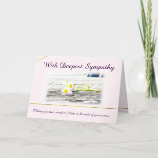 Mit tiefster Beileids-Karte Karte