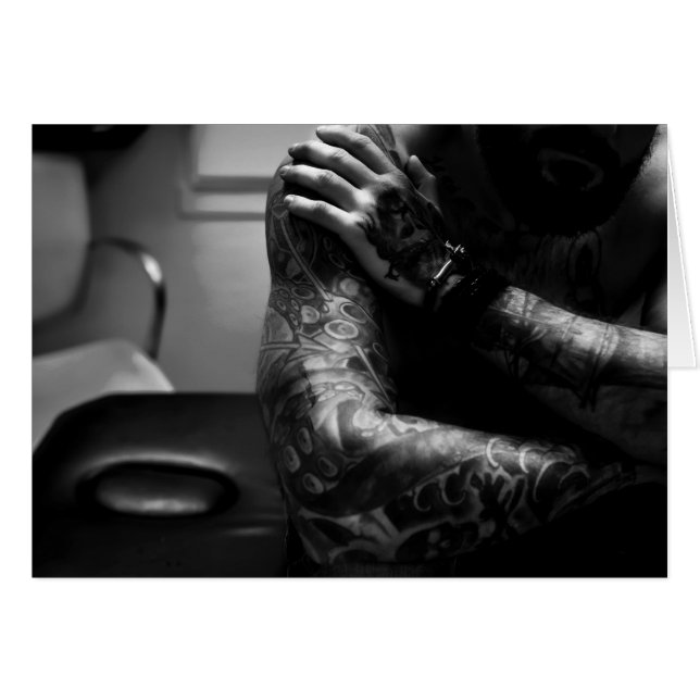 Mit Tinte geschwärzt und bärtig (Vorderseite (Horizontal))