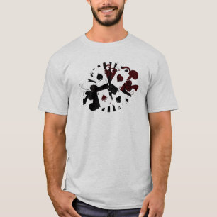 Mit Tinte geschwärzte Asse T-Shirt