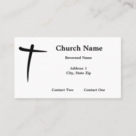 Mit Tinte geschwärzte christliche Visitenkarte