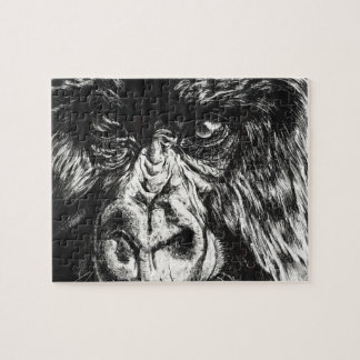 Mit Tinte geschwärztes Gorilla-Puzzlespiel Puzzle