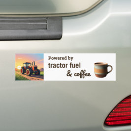Mit Traktor Fuel Coffee Tasse betriebener Spaß Autoaufkleber