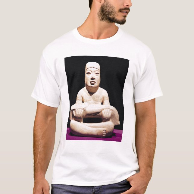 Mit überkreuzten Beinen Zahl, die ein Baby, Olmec T-Shirt (Vorderseite)