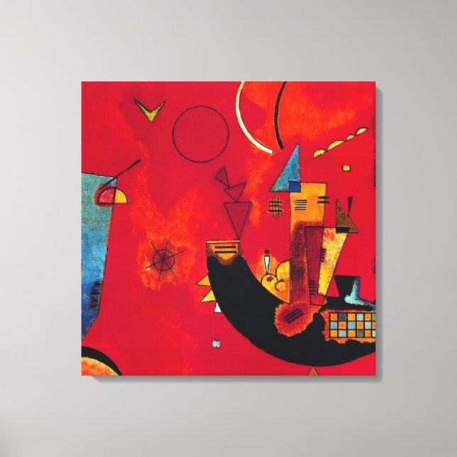 Mit und Gegen, 1929 von Wassily Kandinsky Leinwanddruck (Vorderseite)