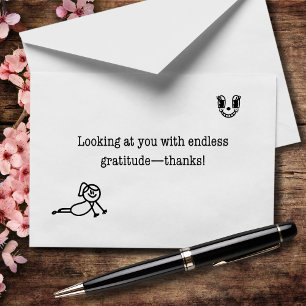 Mit unermüdlicher Dankbarkeit auf Sie schauen Dankeskarte