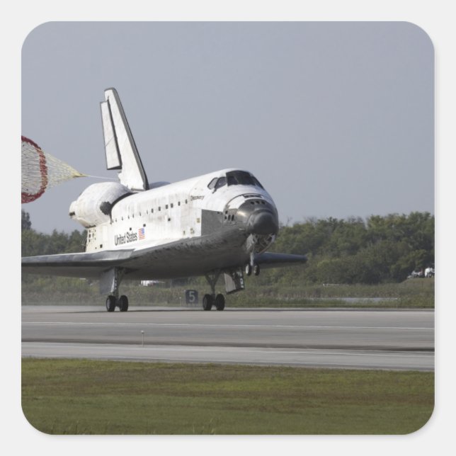 Mit ungefurchter Schleppleitung Quadratischer Aufkleber (Vorderseite)