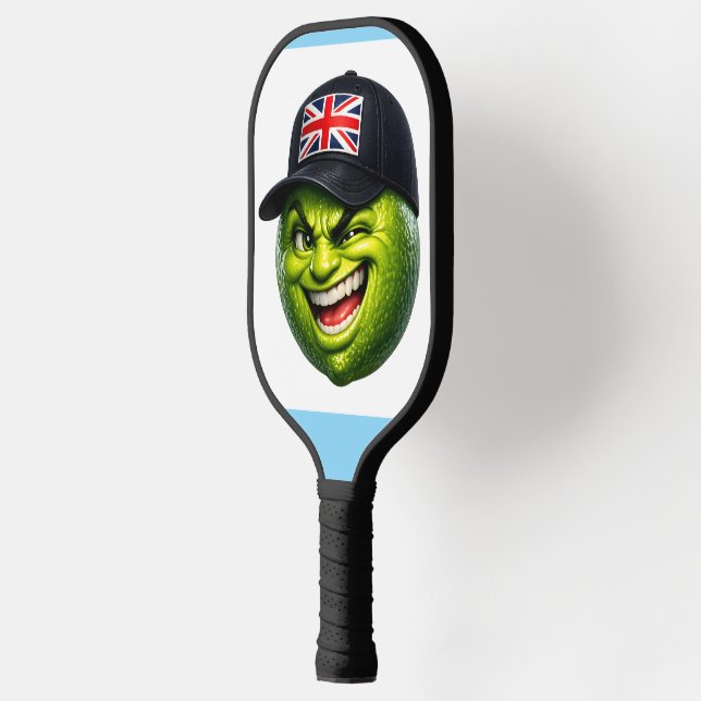 Mit Union Jack Kappe, britisches Pickleball Paddle (Links)