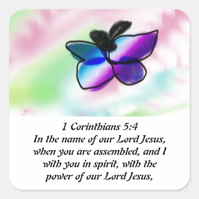 mit uns quadratischer aufkleber (Vorderseite)