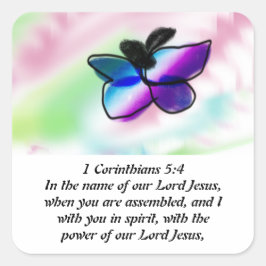 mit uns quadratischer aufkleber