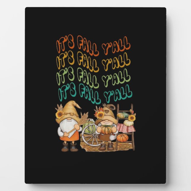 Mit unserem "It's Fall Y'all"-Design werden wir wi Fotoplatte (Vorderseite)