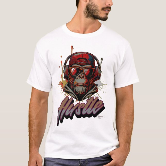 Mit unserem Premium Ape T - Shirt im Stil stehen (Vorderseite)
