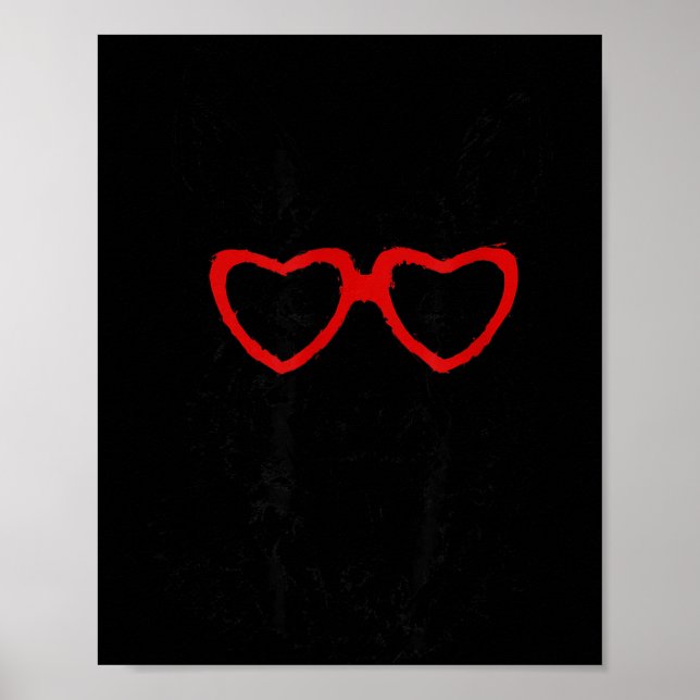 Mit Valentinstag Deutscher Schäferhund Herz Poster (Vorne)