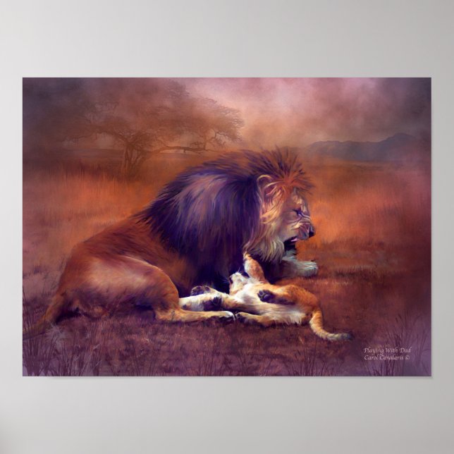 Mit Vater Art Poster spielen/drucken (Vorne)