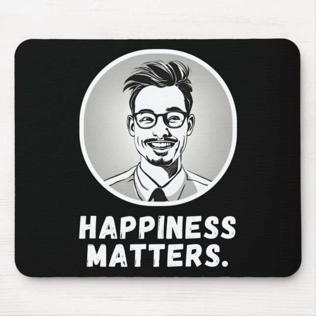 Mit Vector Illu die Typografie des Glücks verbreit Mousepad (Vorne)