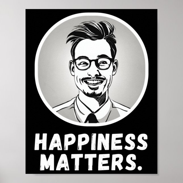 Mit Vector Illu die Typografie des Glücks verbreit Poster (Vorne)