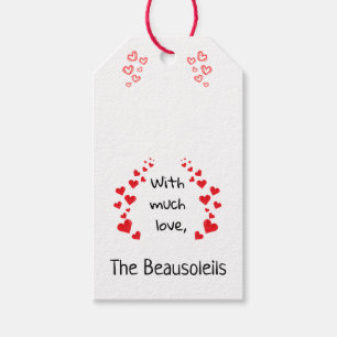 Mit viel Liebe Gift Tag (kann Personalisiert werde Geschenkanhänger