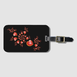 Mit viel Liebe Rot Gelb Moderne Kunst Gepäckanhänger