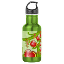 Mit viel Liebe Rot Gelbe Herzen Fraktal Kunst