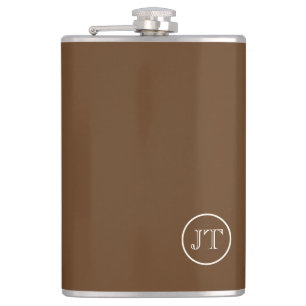 Mit Vinyl umwickelte Flasche - individuelles Monog Flachmann