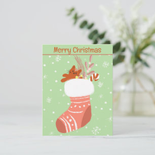 Mit Weihnachtsgeschenken gefüllter Weihnachtsstrum Feiertagskarte