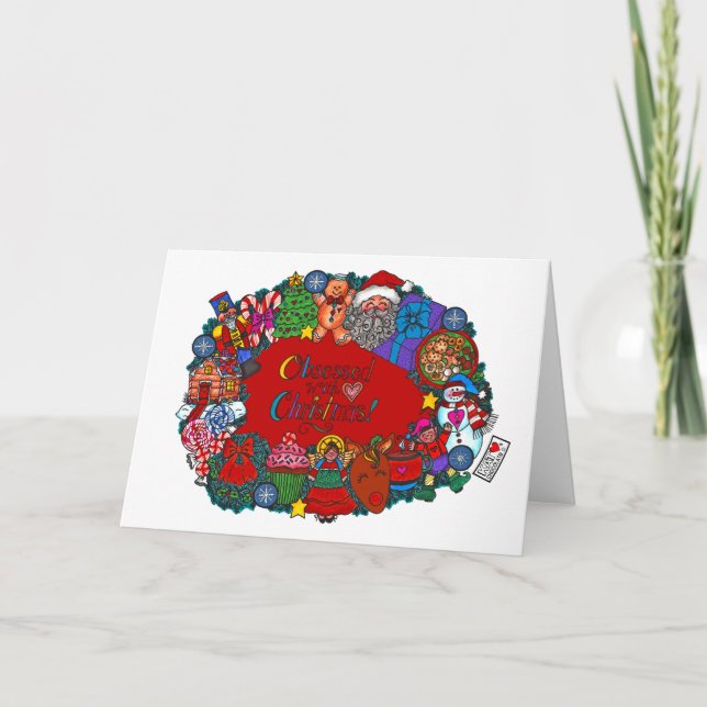 Mit Weihnachtskarte besessen Karte (Vorderseite)