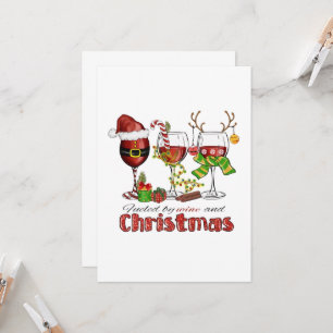 Mit Wein und Weihnachten gespeist Einladung