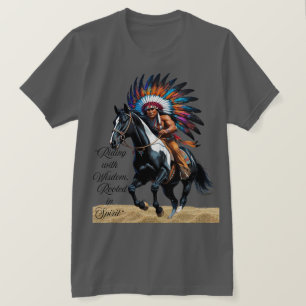 Mit Weisheit reiten, verwurzelt im Geist” T-Shirt