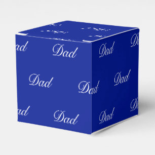 Mit weißem Monogramm kobaltblau anpassen Geschenkschachtel