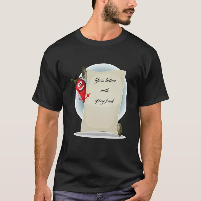 mit würzigem Rot T-Shirt (Vorderseite)