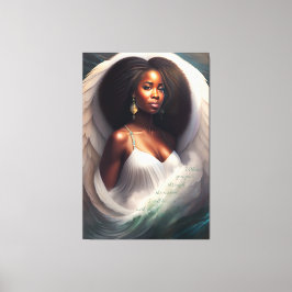 Mit You African American Angel Scripting Leinwanddruck