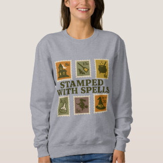 Mit Zaubern gestempelt Halloween Briefmarke Shirt