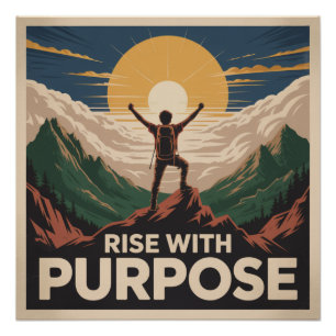 Mit Ziel aufstehen Poster