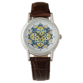 Mit Ziffern minty Azulejo Armbanduhr