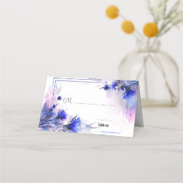 Mit Zitat auf der Rückseite 💙 Cornflower Reverie Platzkarte