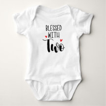 Mit Zwillingen gesegnet Baby-Body