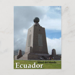 Mitad del Mundo Ecuador Staffelmonument Postkarte